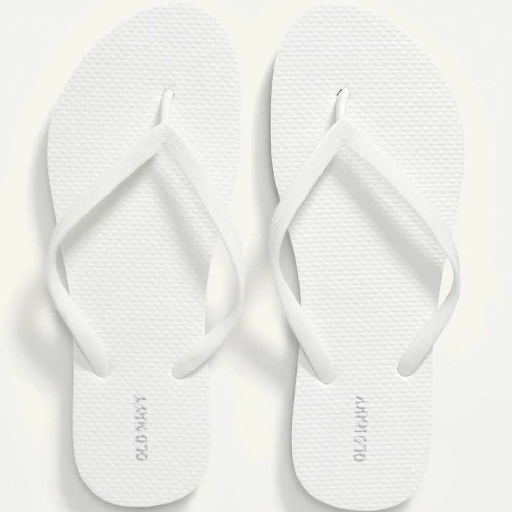 White Old Navy Flip Flops size 6